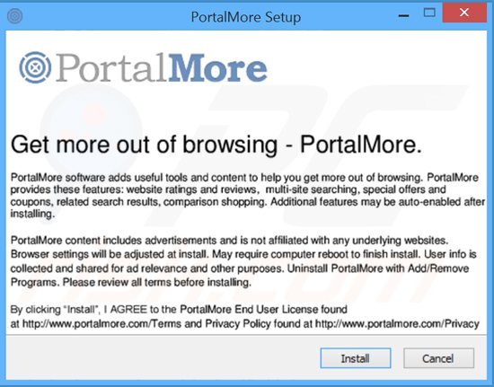 portalmore adware installer