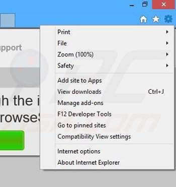 Removing BrowseStudio from Internet Explorer step 1