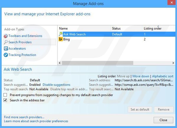 Removing PremierDownloadManager from Internet Explorer default search engine