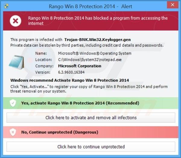 rango win8 protection 2014 blocking execution of installed programs