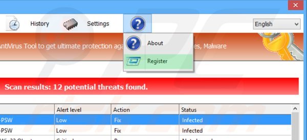 removing windows antivirus adviser with registration key step 1