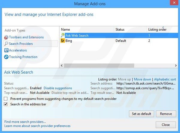 Removing DailyImageBoard from Internet Explorer default search engine