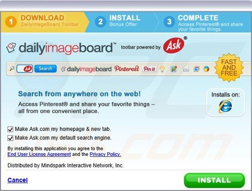 DailyImageBoard toolbar installer