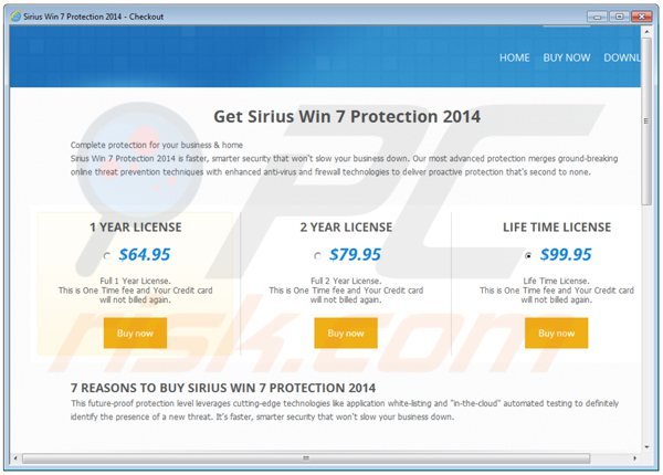 sirius win 7 protection 2014 rogue payment website