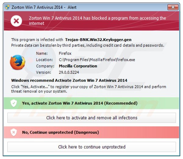 zorton win7 antivirus 2014 blocking execution of installed programs