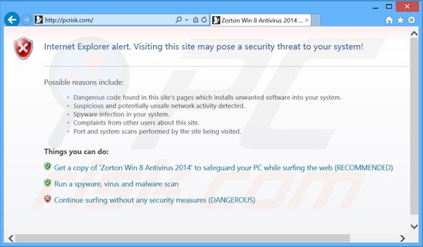 zorton win8 antivirus 2014 blocking Internet access