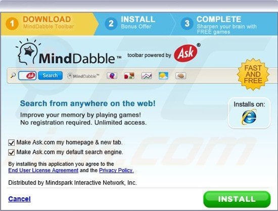 MindDabble toolbar installer