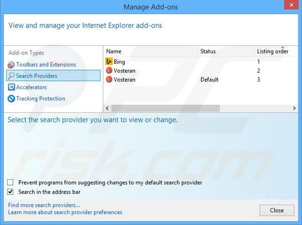 Removing terra.im from Internet Explorer default search engine
