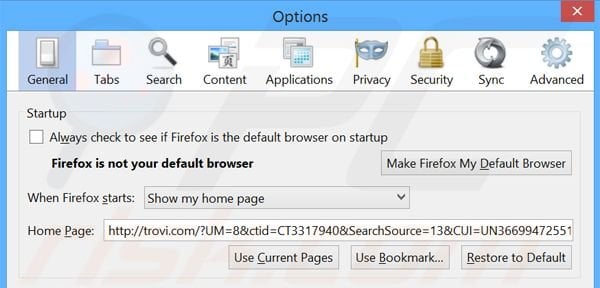Removing RadioTotal toolbar from Mozilla Firefox homepage