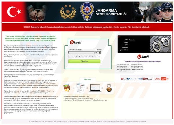 turkey Jandarma Genel Komutanlığı ransomware virus reveton 2015