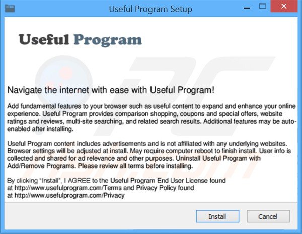 useful program adware installer setup