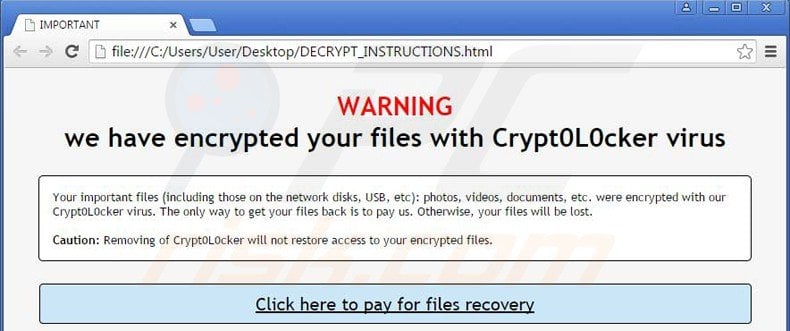 Crypt0L0cker ransomware - updated variant of torrentlocker