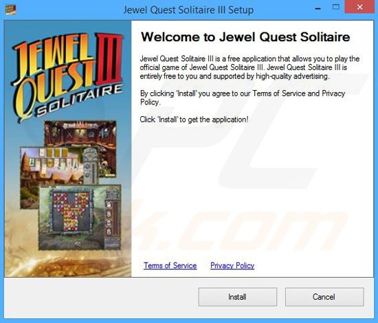 Installer used in Jewel Quest Solitare distribution