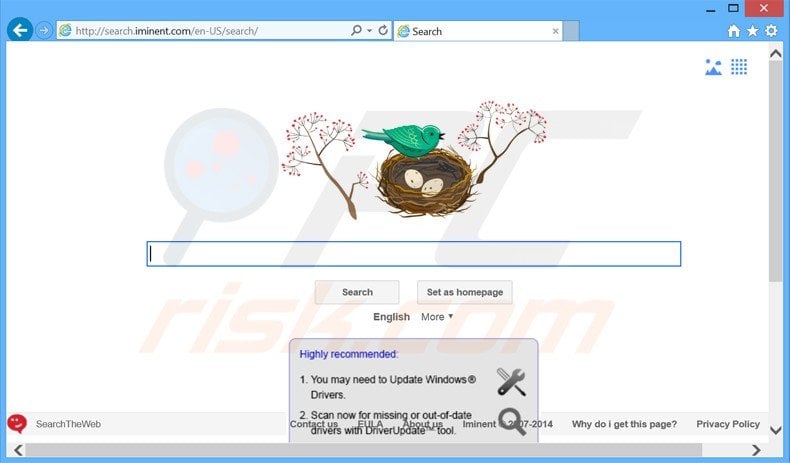 search.iminent.com browser hijacker