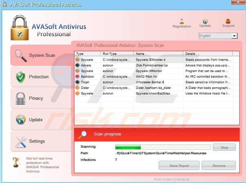 AVASoft Antivirus Professional scam