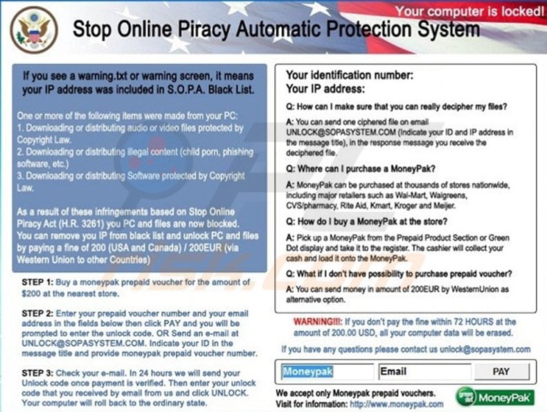 stop online piracy automatic protection system scam