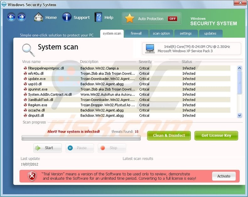 Windows Security System rogue program
