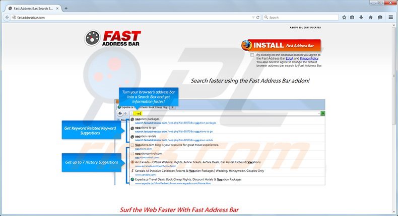 fast address bar adware