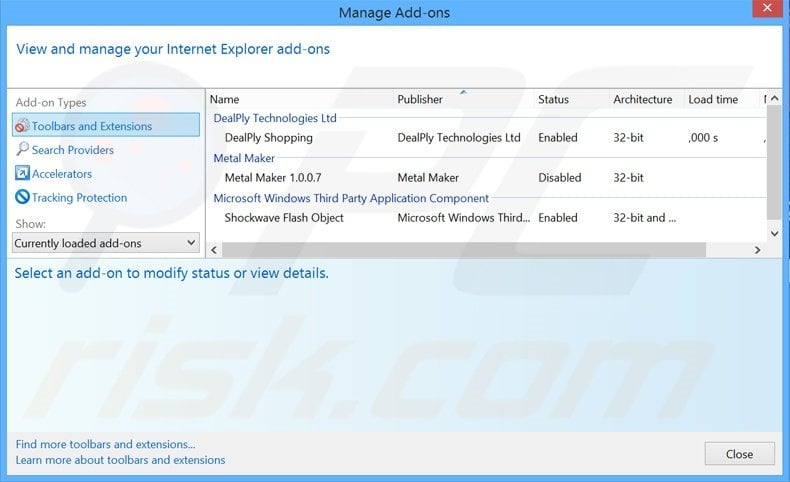 Removing Open Download Manager ads from Internet Explorer step 2