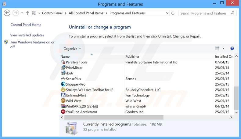ViewPlay adware uninstall via Control Panel