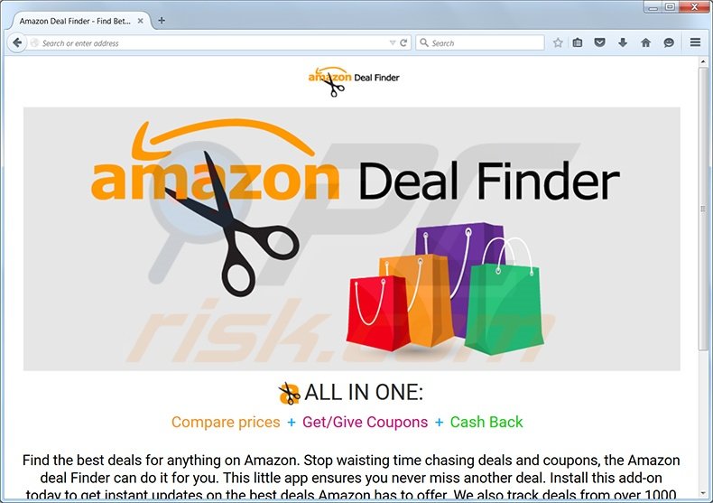 Amazon Deal Finder adware