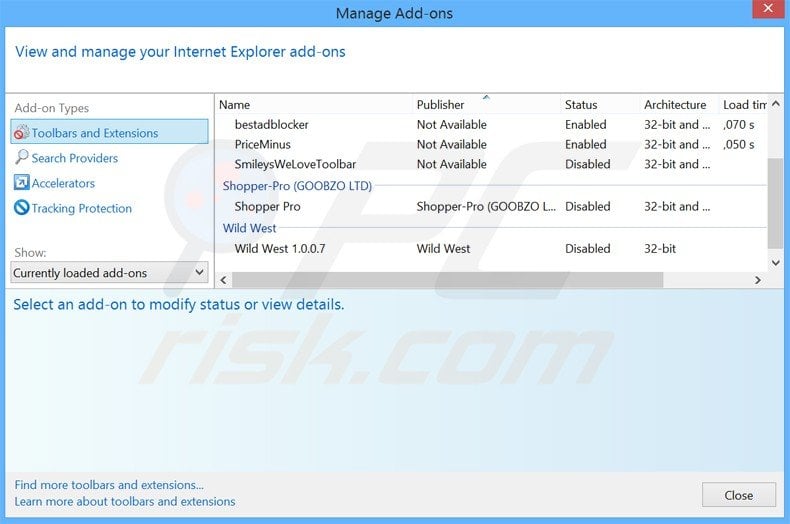 Removing Box for You ads from Internet Explorer step 2
