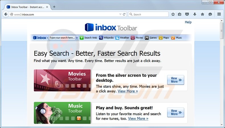 inbox.com toolbar