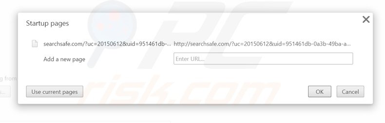 Removing searchsafe.com from Google Chrome homepage