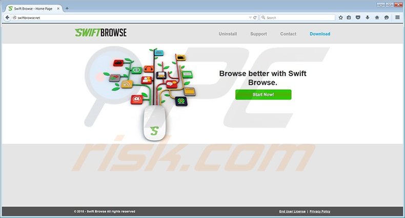 SwiftBrowse virus homepage