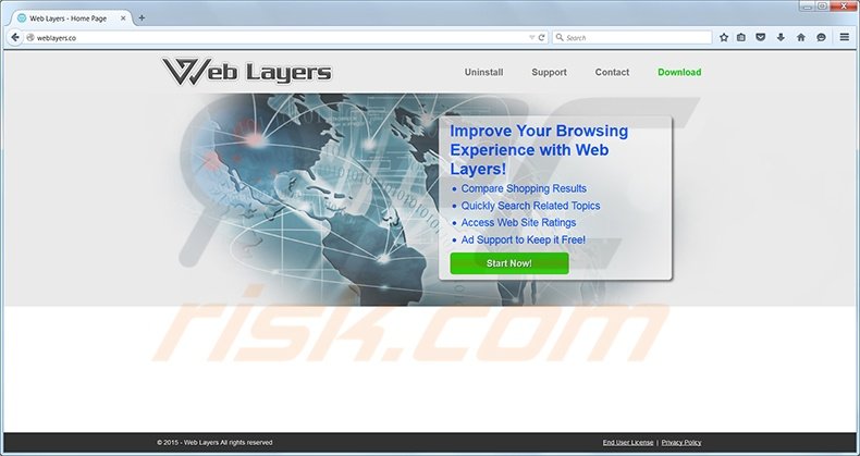 Web Layers ads homepage