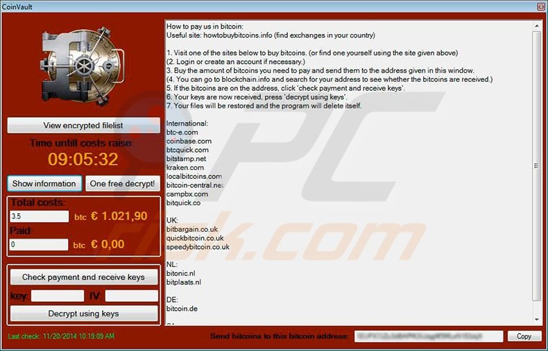 coinvault ransomware