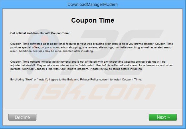 coupon time adware installer