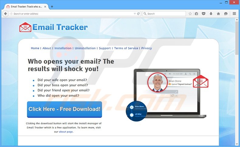 Email Tracker adware
