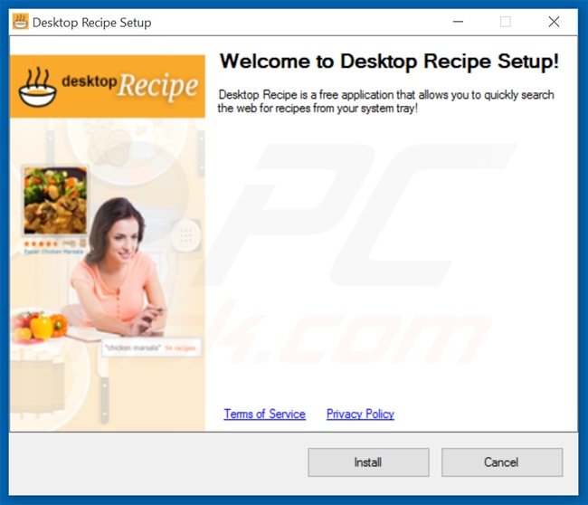 desktop recipe installer setup