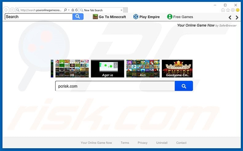 search.youronlinegamesnow.com browser hijacker