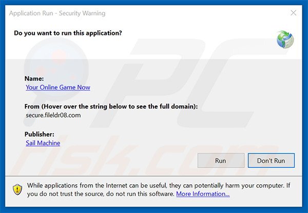 Official Your Online Game Now browser hijacker installation setup
