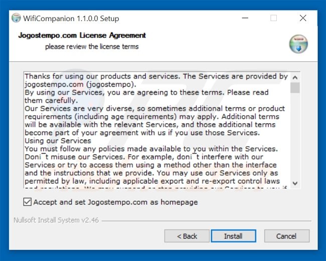 jogostempo browser hijacker installer