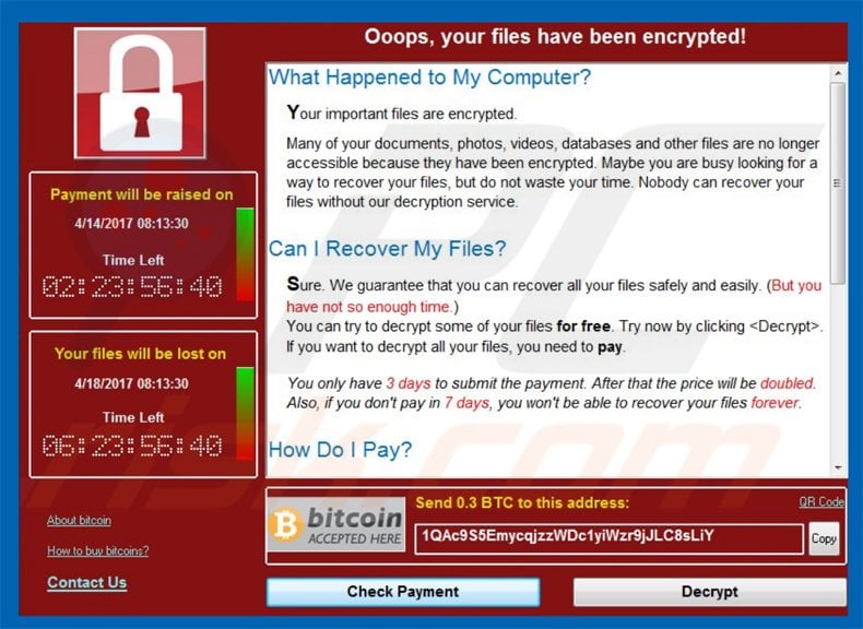 wcry ransomware updated variant