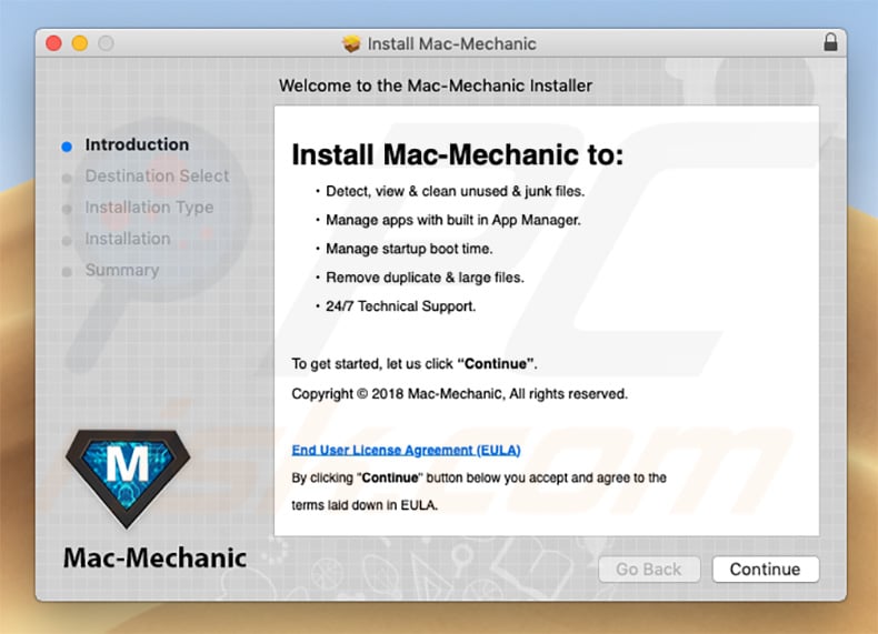 Mac-Mechanic installation setup
