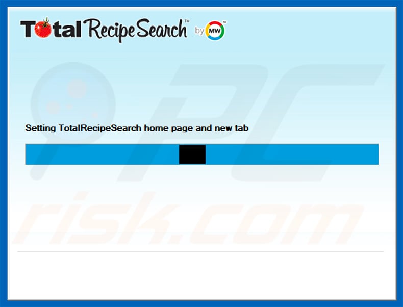 Official TotalRecipeSearch browser hijacker installation setup