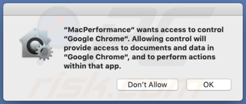 mac performance asking for permission to access browser data