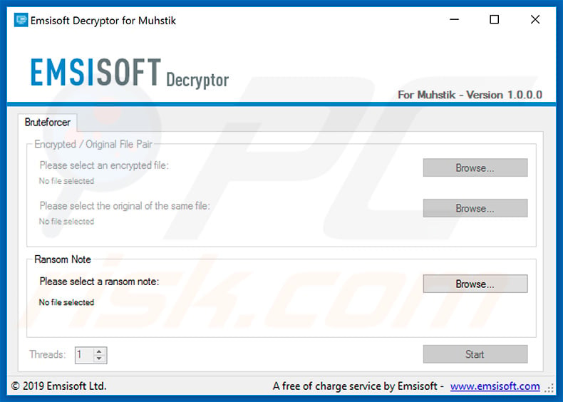 Muhstik decrypter by Emsisoft