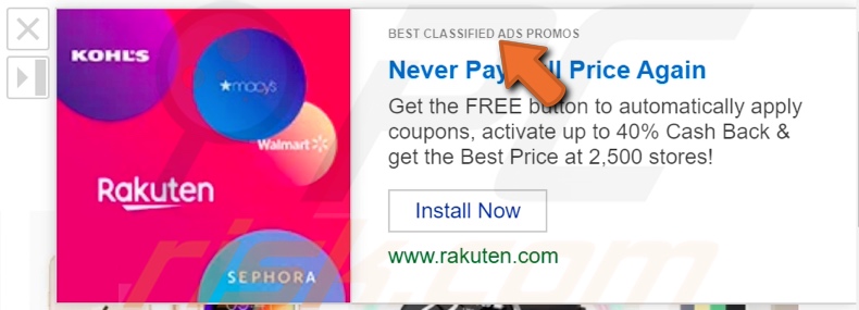 Best Classified Ads Promos adware advertisement