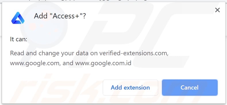 Access+ adware asking for permissions