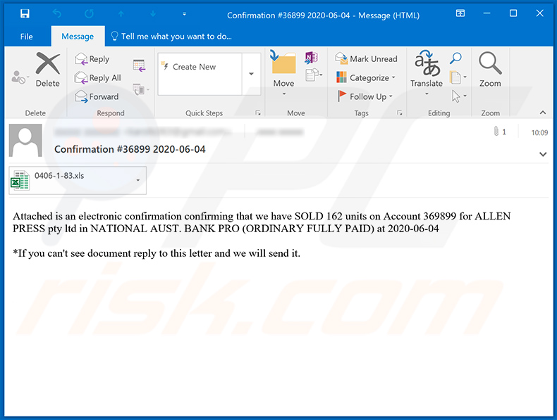 Spam email distributing Ursnif trojan