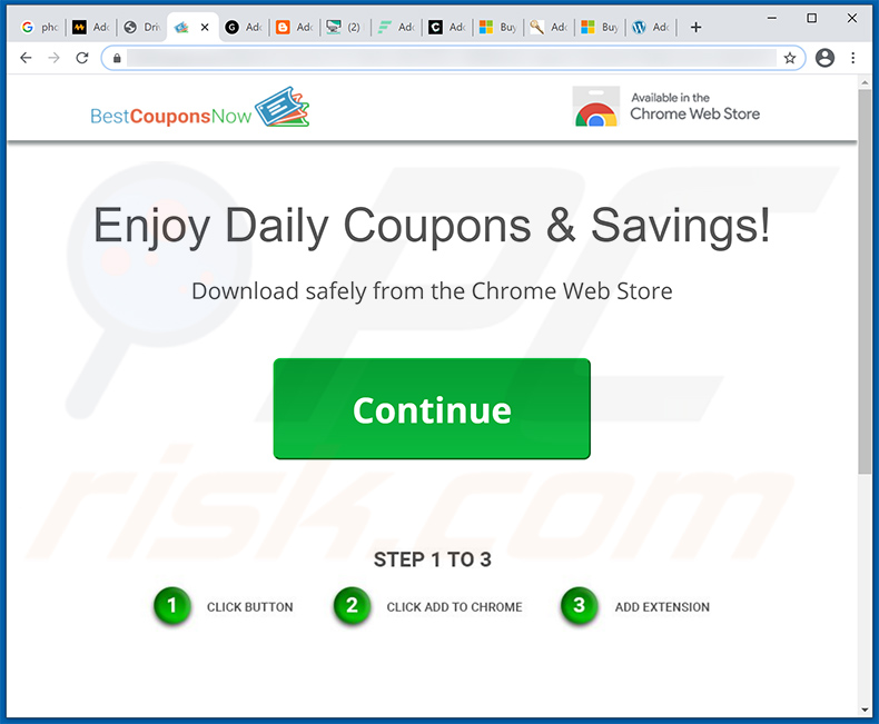 Best Coupons Now Promos adware-promoting website (sample 2)