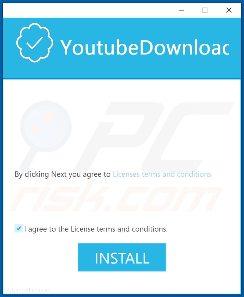 YoutubeDownloader adware installer