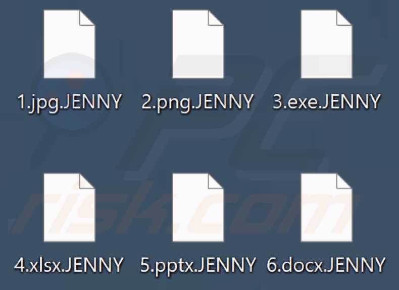 Files encrypted by Jenny ransomware (.JENNY extension)