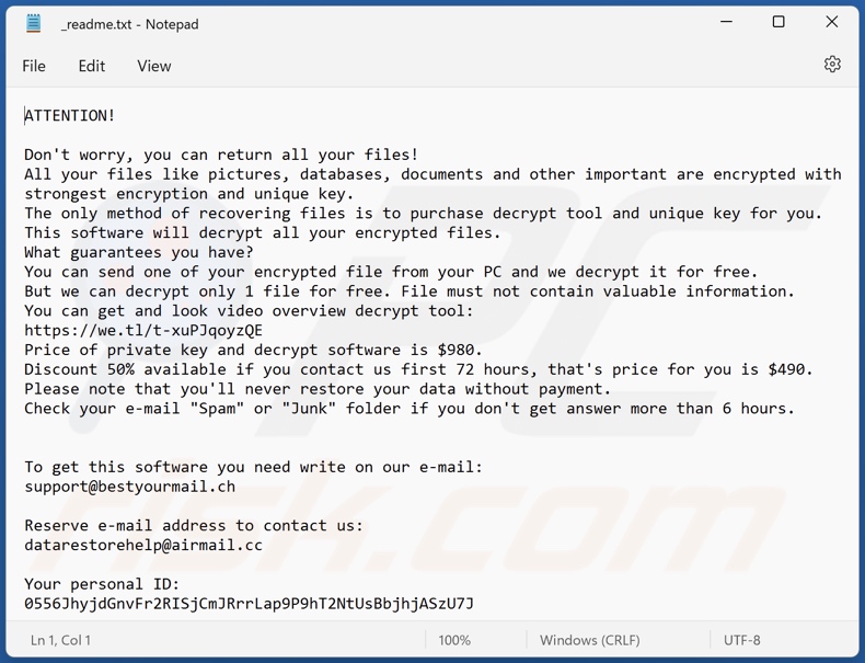 Mmvb ransomware text file (_readme.txt)