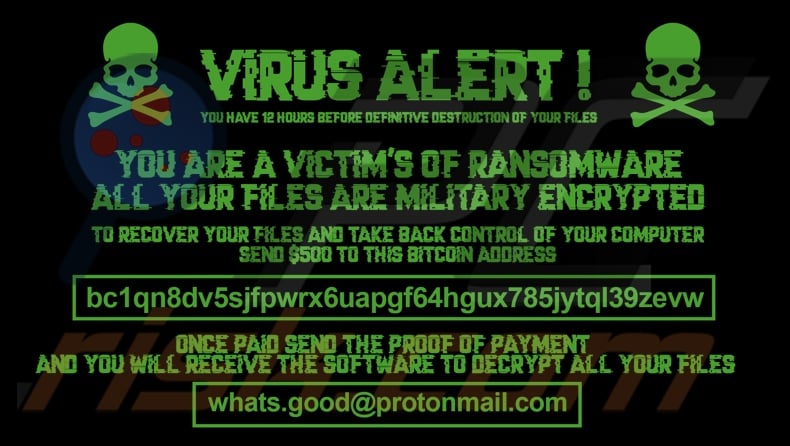Scam ransomware wallpaper